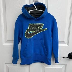 Nike Kids Electric Blue Hoodie with Black Logo